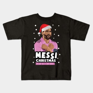 Funny Christmas Messi Miami Christmas Kids T-Shirt